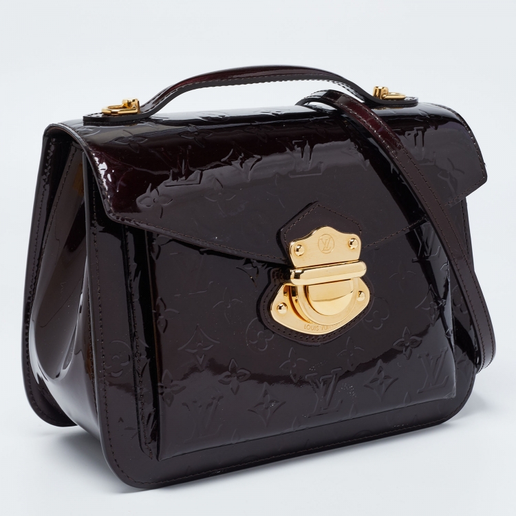 Pre Owned Louis Vuitton Amarante Monogram Vernis Mirada Bag