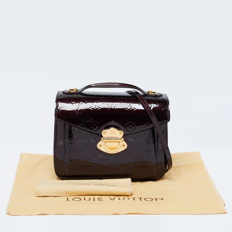Pre Owned Louis Vuitton Amarante Monogram Vernis Mirada Bag