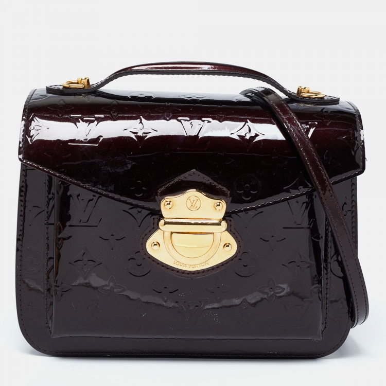 Pre Owned Louis Vuitton Amarante Monogram Vernis Mirada Bag