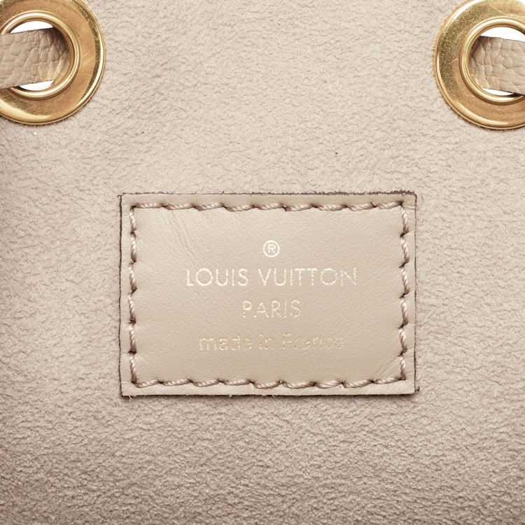 Pre Owned Louis Vuitton Torterelle/Cream Monogram Empreinte Leather NeoNoe MM Bag