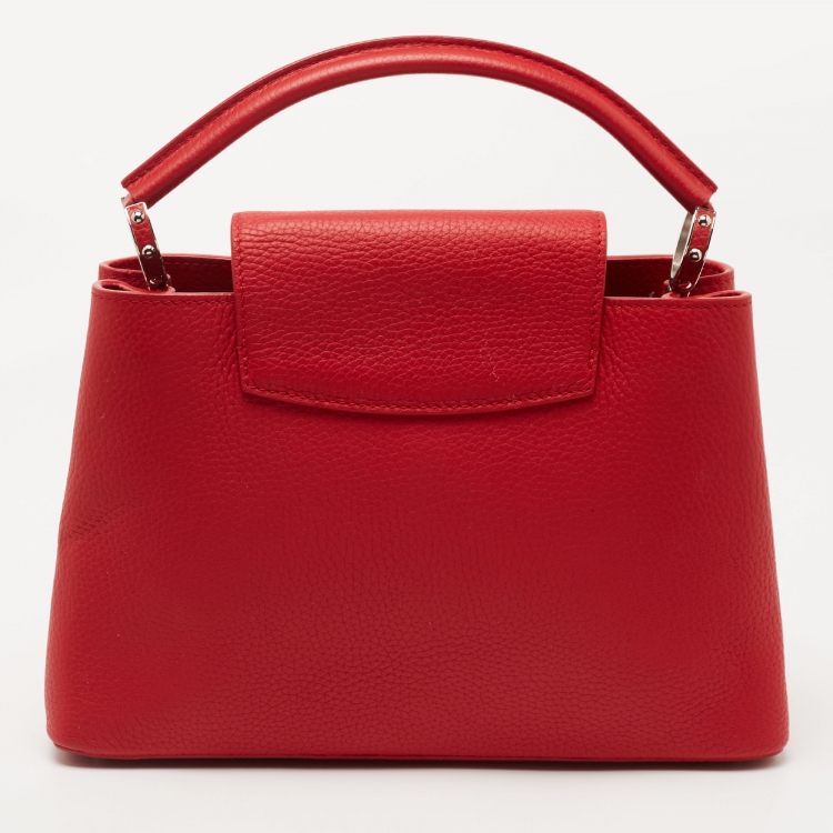 Pre Owned Louis Vuitton Scarlett Taurillon Leather Capucines PM Bag