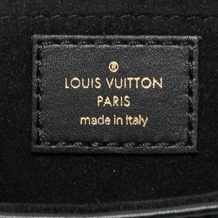 Pre Owned Louis Vuitton Black Leather New Wave Chain PM Bag