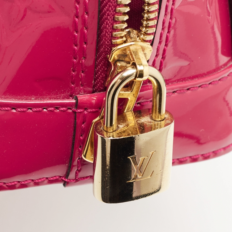 Pre Owned Louis Vuitton Indian Rose Monogram Vernis Alma BB Bag