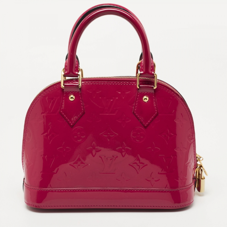 Pre Owned Louis Vuitton Indian Rose Monogram Vernis Alma BB Bag