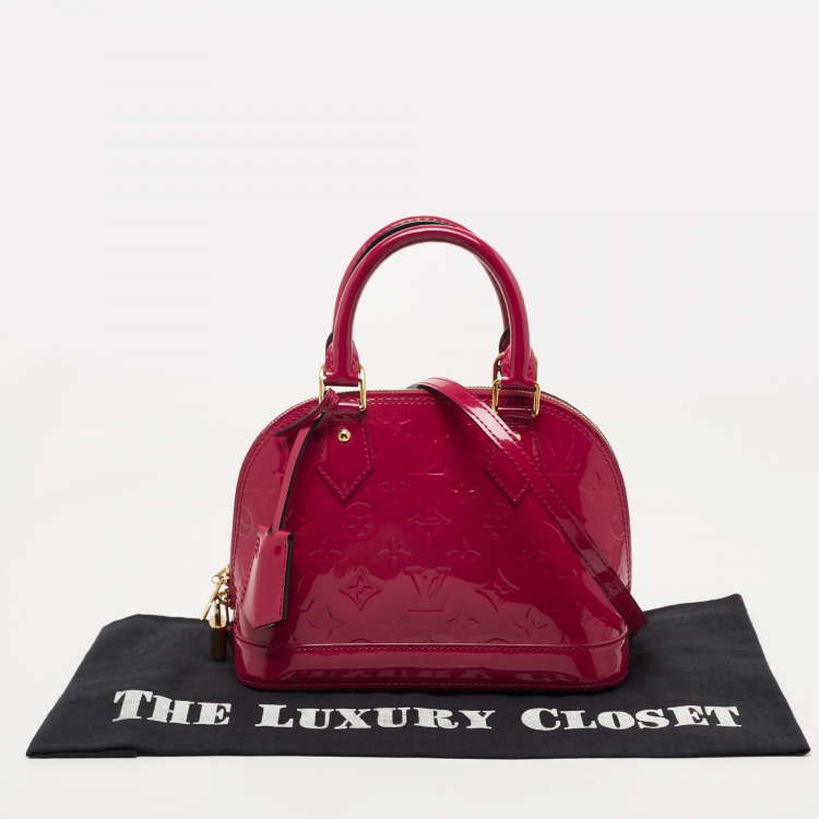 Pre Owned Louis Vuitton Indian Rose Monogram Vernis Alma BB Bag