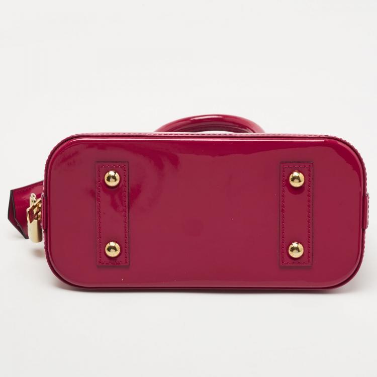 Pre Owned Louis Vuitton Indian Rose Monogram Vernis Alma BB Bag