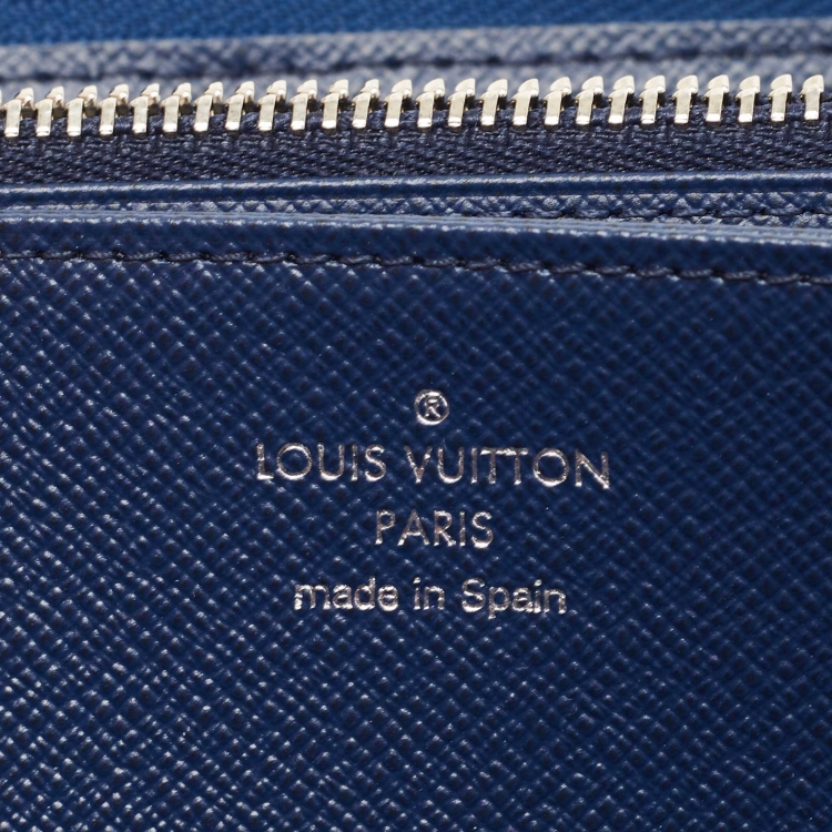 Pre Owned Louis Vuitton Escale Blue Monogram Canvas Zippy Wallet