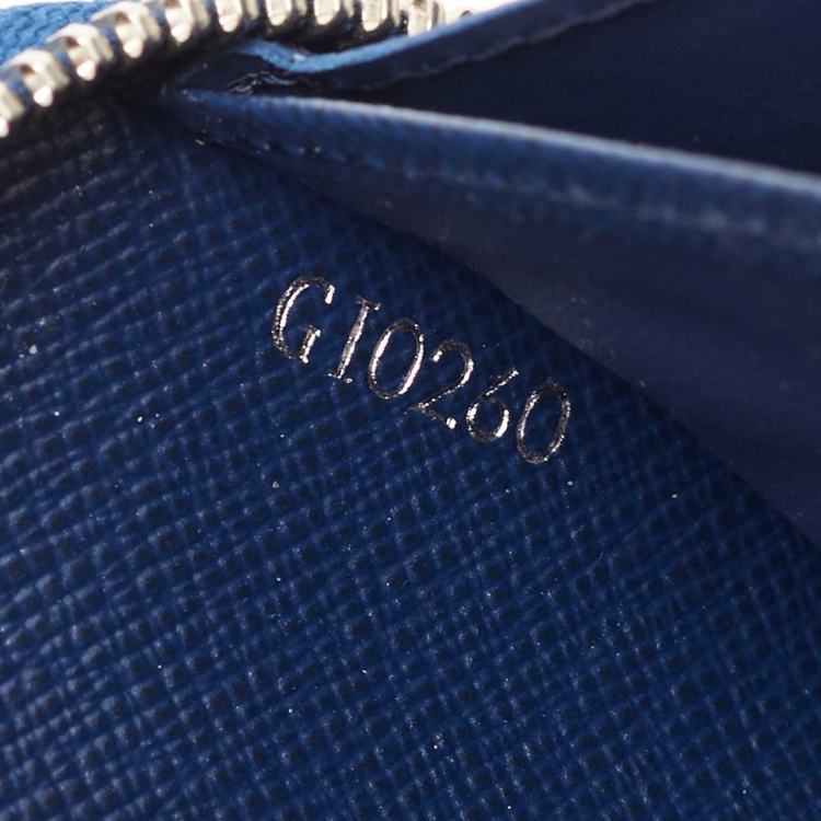 Pre Owned Louis Vuitton Escale Blue Monogram Canvas Zippy Wallet