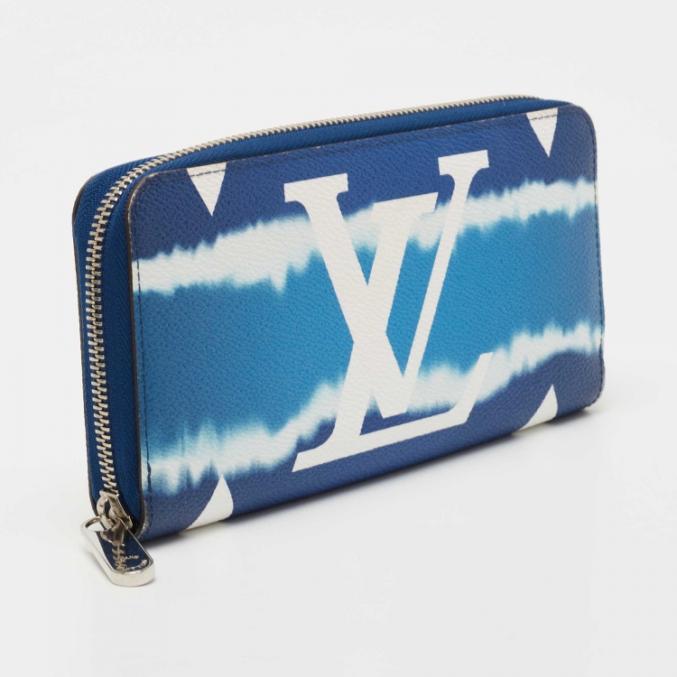 Pre Owned Louis Vuitton Escale Blue Monogram Canvas Zippy Wallet