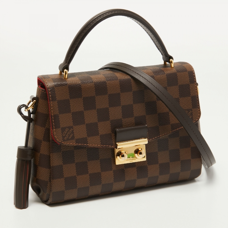 Pre Owned Louis Vuitton Damier Ebene Canvas Croisette Bag