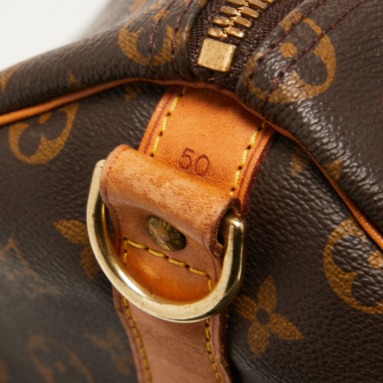 Pre Owned Louis Vuitton Monogram Canvas Keepall 50 Bandoulier Bag