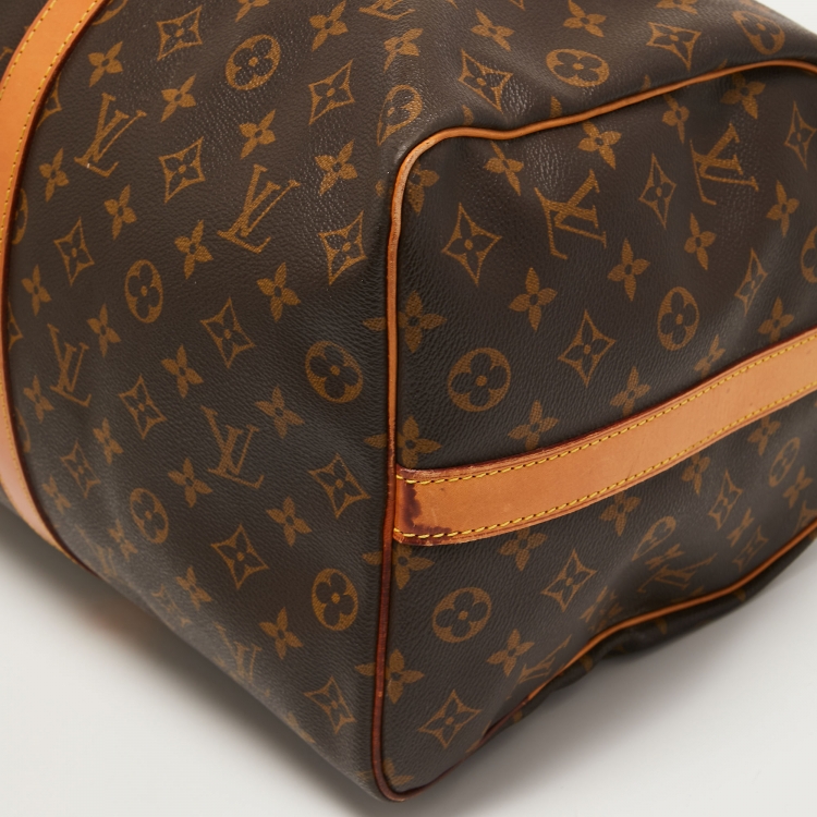 Pre Owned Louis Vuitton Monogram Canvas Keepall 50 Bandoulier Bag