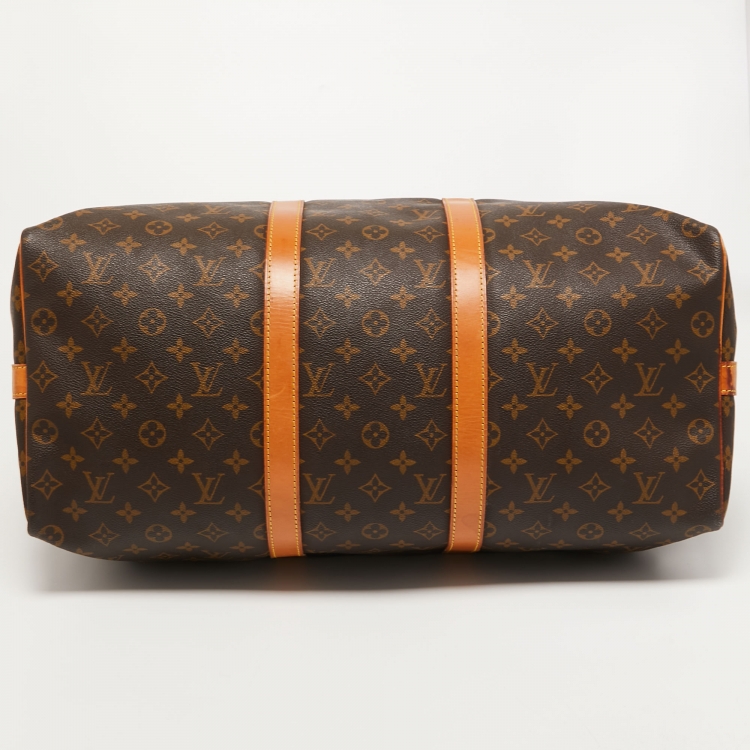 Pre Owned Louis Vuitton Monogram Canvas Keepall 50 Bandoulier Bag