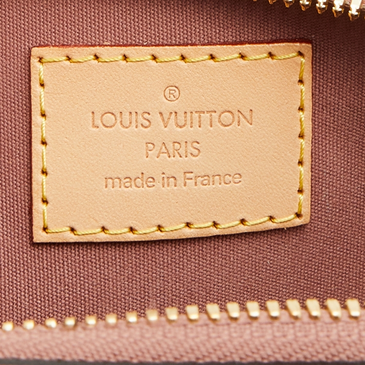 Pre Owned Louis Vuitton Beige Poudre Monogram Vernis Alma BB Bag