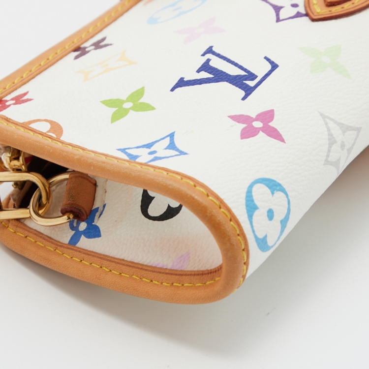 Pre Owned Louis Vuitton White Monogram Multicolore Canvas Shirley Bag