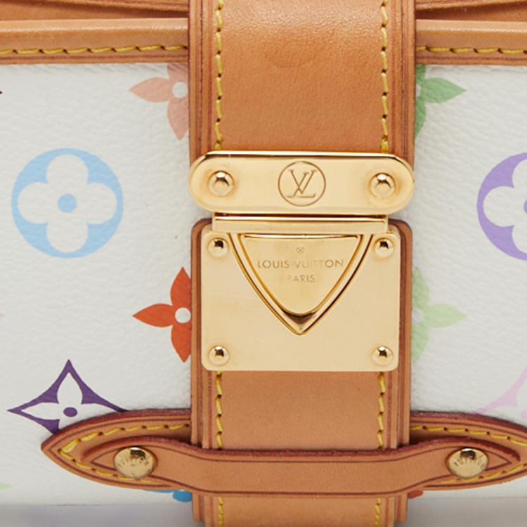 Pre Owned Louis Vuitton White Monogram Multicolore Canvas Shirley Bag