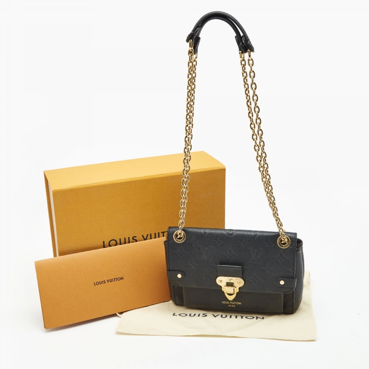 Pre Owned Louis Vuitton Black Monogram Empreinte Leather Vavin BB Bag