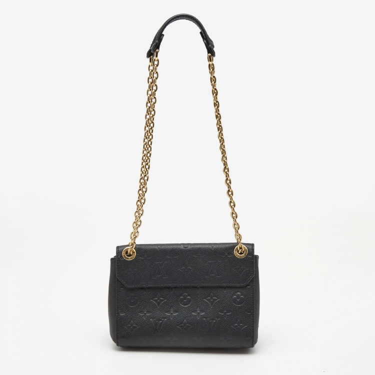 Pre Owned Louis Vuitton Black Monogram Empreinte Leather Vavin BB Bag
