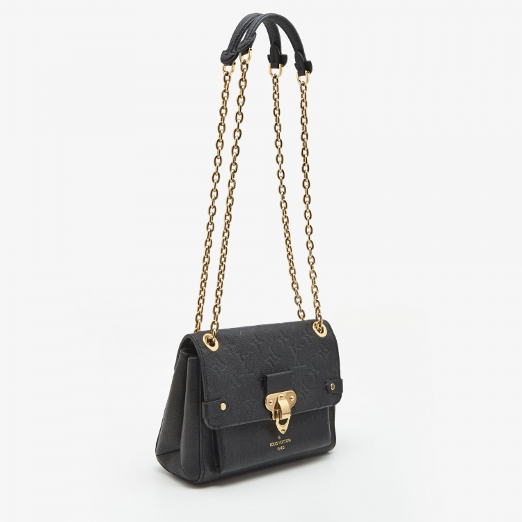 Pre Owned Louis Vuitton Black Monogram Empreinte Leather Vavin BB Bag
