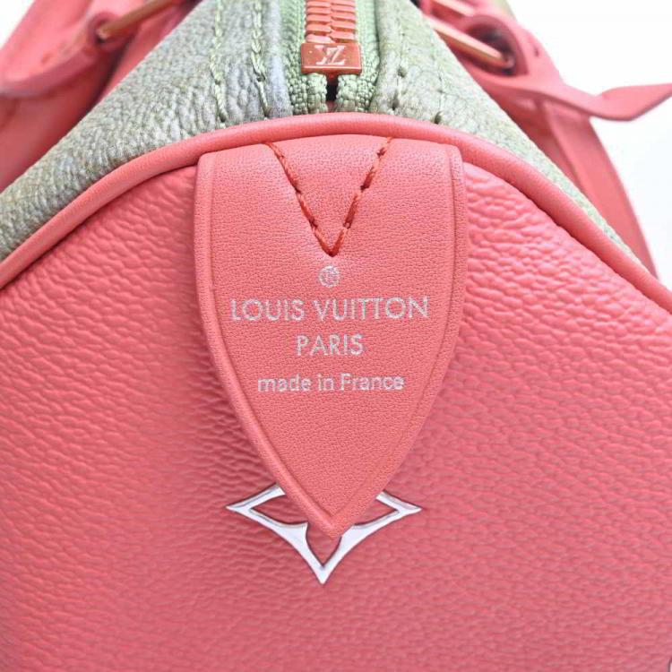 Pre Owned Louis Vuitton Mona Lisa Printed Leather Masters Collection  Leonardo Da Vinci Speedy 30 Boston Bag