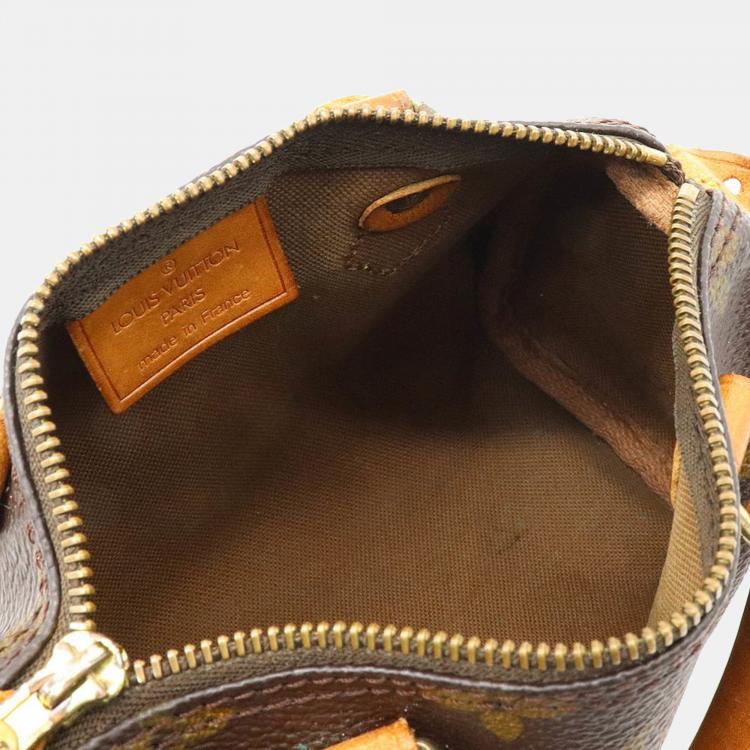 Pre Owned Louis Vuitton Brown Monogram Canvas Speedy Mini Top Handle Bag