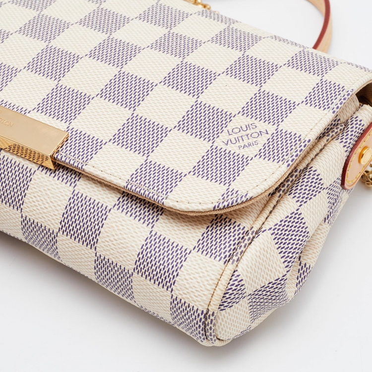 Pre Owned Louis Vuitton Damier Azur Canvas Favorite PM Bag