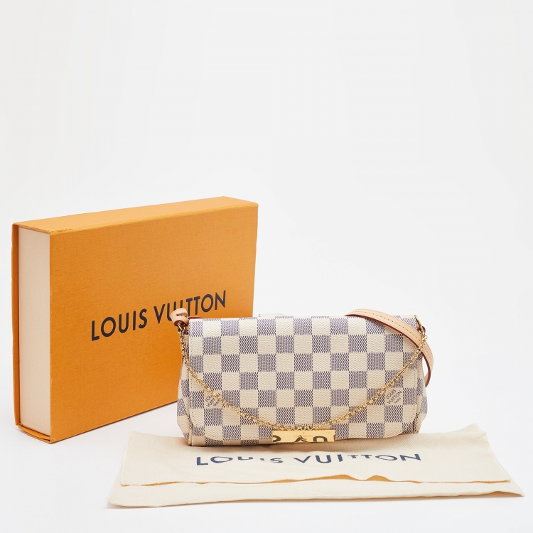 Pre Owned Louis Vuitton Damier Azur Canvas Favorite PM Bag