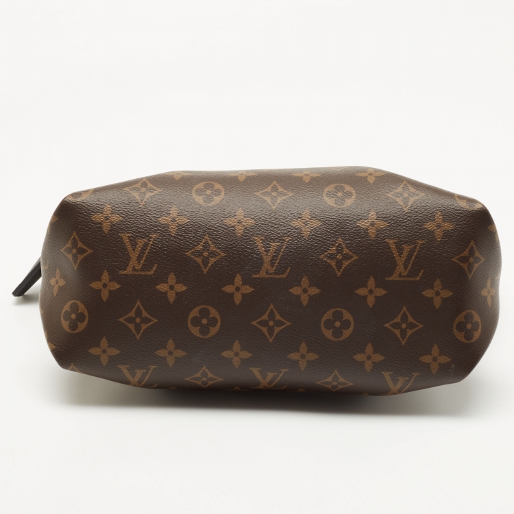 Pre Owned Louis Vuitton Black Monogram Canvas Flower Zipped PM Bag