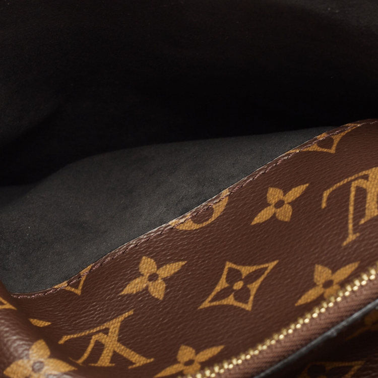Pre Owned Louis Vuitton Black Monogram Canvas Flower Zipped PM Bag