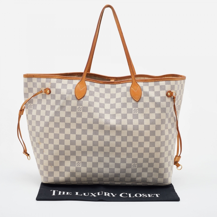Pre Owned Louis Vuitton Damier Azur Canvas Neverfull GM Bag