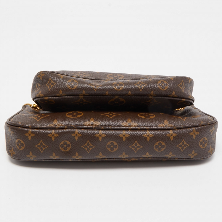 Pre Owned Louis Vuitton Fatigue Green Monogram Canvas Multi Pochette Accessoires