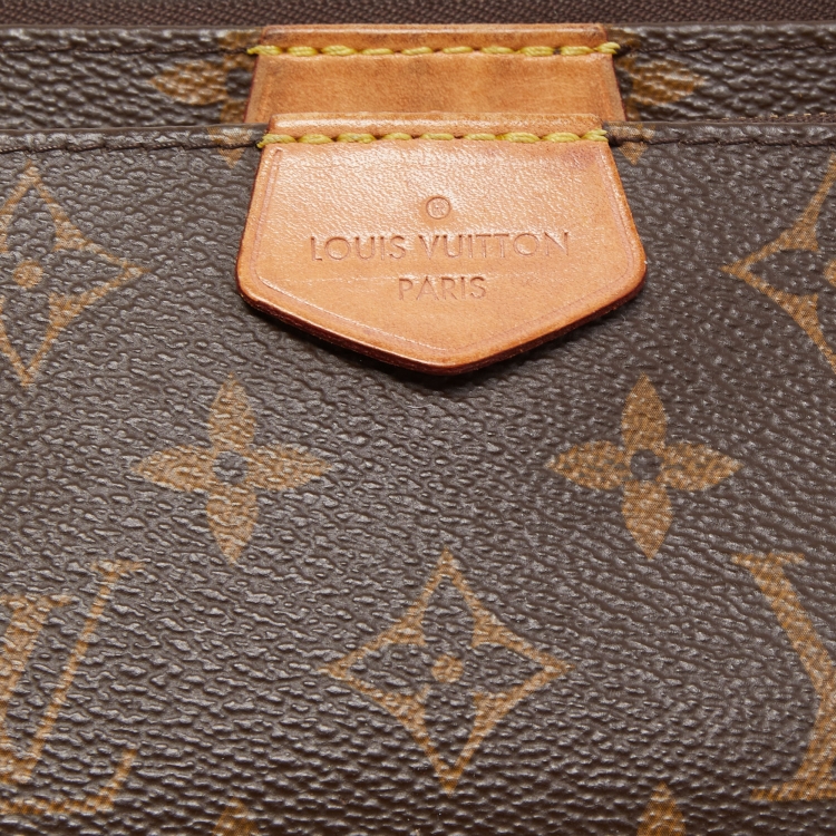 Pre Owned Louis Vuitton Fatigue Green Monogram Canvas Multi Pochette Accessoires