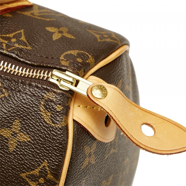 Pre Owned Louis Vuitton Brown Monogram Speedy 25