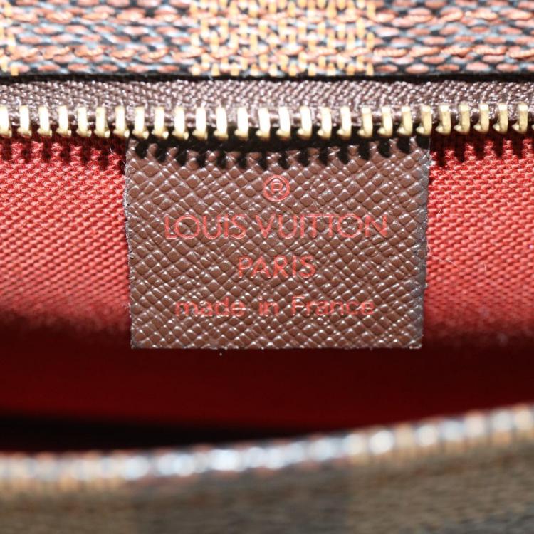 Pre Owned Louis Vuitton Brown Damier Ebene Canvas Navona Pochette Accessoire Shoulder Bag