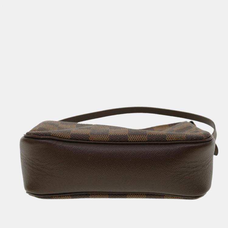 Pre Owned Louis Vuitton Brown Damier Ebene Canvas Navona Pochette Accessoire Shoulder Bag