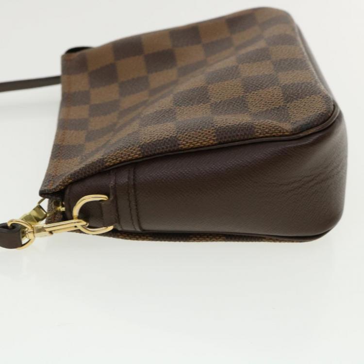 Pre Owned Louis Vuitton Brown Damier Ebene Canvas Navona Pochette Accessoire Shoulder Bag