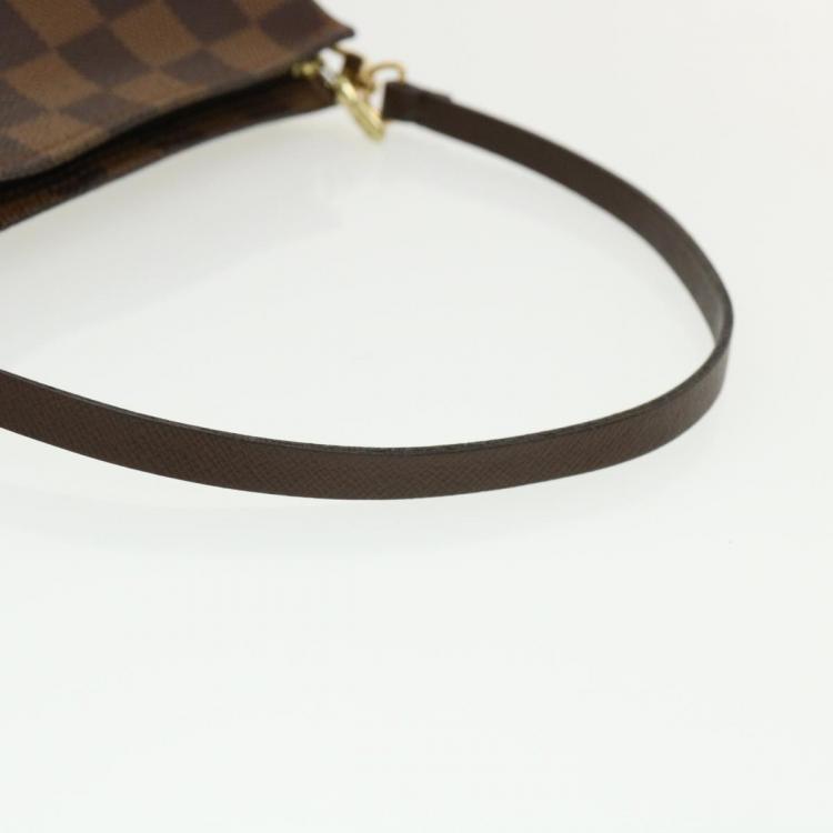 Pre Owned Louis Vuitton Brown Damier Ebene Canvas Navona Pochette Accessoire Shoulder Bag