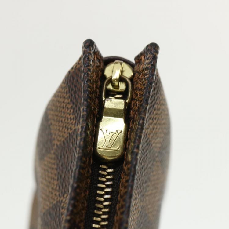 Pre Owned Louis Vuitton Brown Damier Ebene Canvas Navona Pochette Accessoire Shoulder Bag