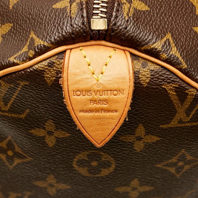 Pre Owned Louis Vuitton Brown Monogram Canvas Speedy 40 Top Handle Bag