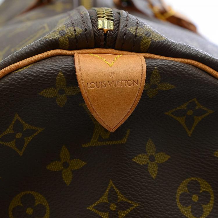 Pre Owned Louis Vuitton Brown Monogram Canvas Keepall 60 Duffel Bag