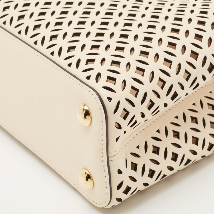 Pre Owned Louis Vuitton Light Beige Leather Limited Edition Garden Party Capucines BB Bag
