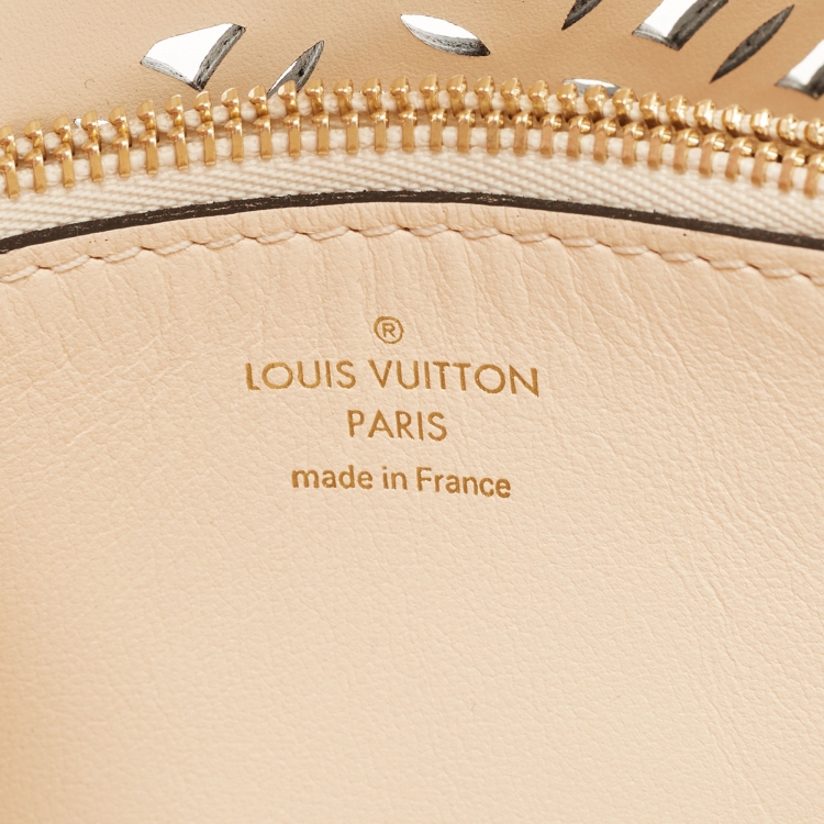 Pre Owned Louis Vuitton Light Beige Leather Limited Edition Garden Party Capucines BB Bag