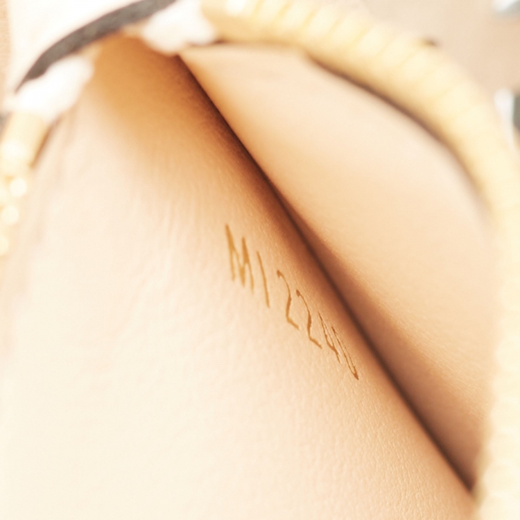 Pre Owned Louis Vuitton Light Beige Leather Limited Edition Garden Party Capucines BB Bag