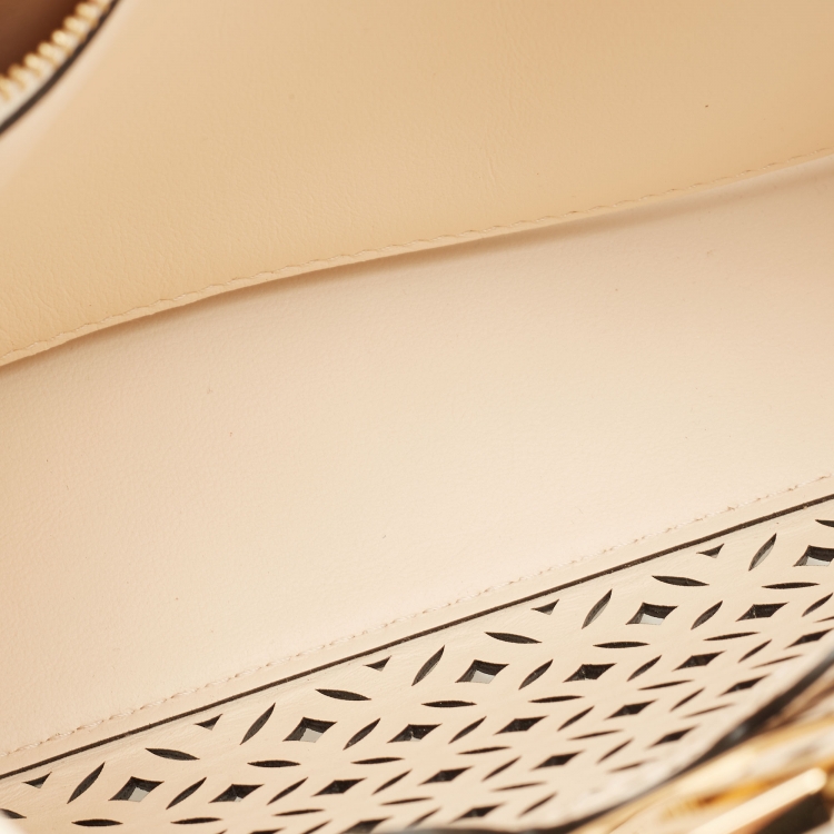 Pre Owned Louis Vuitton Light Beige Leather Limited Edition Garden Party Capucines BB Bag