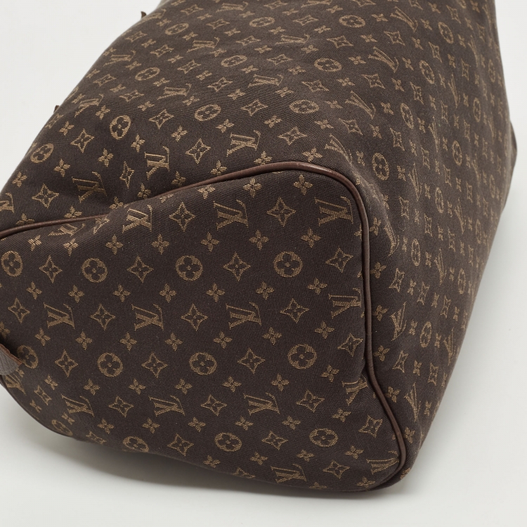 مملوكة مسبقًا Louis Vuitton Ebene Monogram Canvas Mini Lin Speedy 30 Bag