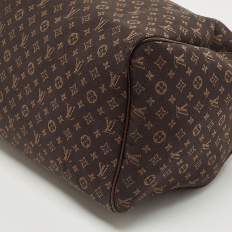 مملوكة مسبقًا Louis Vuitton Ebene Monogram Canvas Mini Lin Speedy 30 Bag