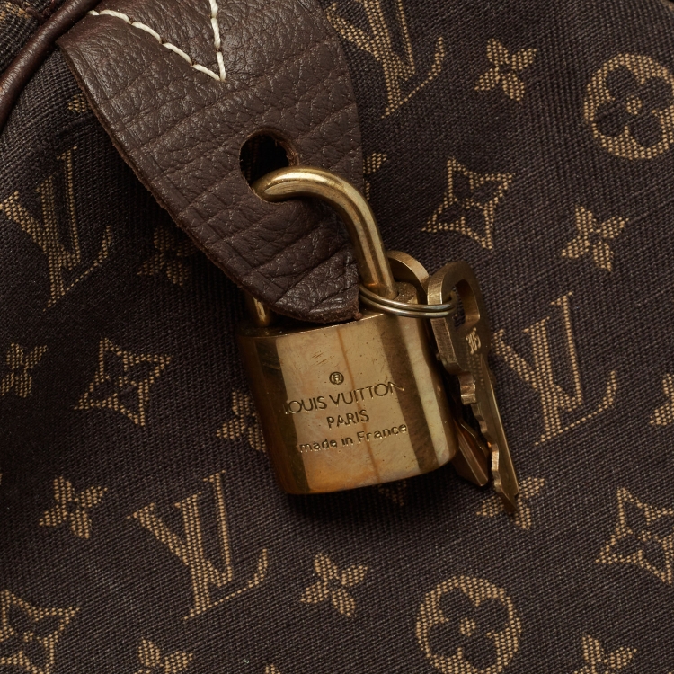 مملوكة مسبقًا Louis Vuitton Ebene Monogram Canvas Mini Lin Speedy 30 Bag