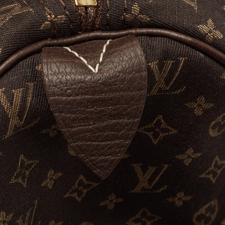 مملوكة مسبقًا Louis Vuitton Ebene Monogram Canvas Mini Lin Speedy 30 Bag