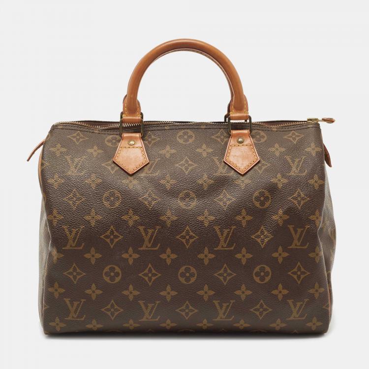 Pre Owned Louis Vuitton Monogram Speedy 30 Hand Bag M41526 LV Auth 33397