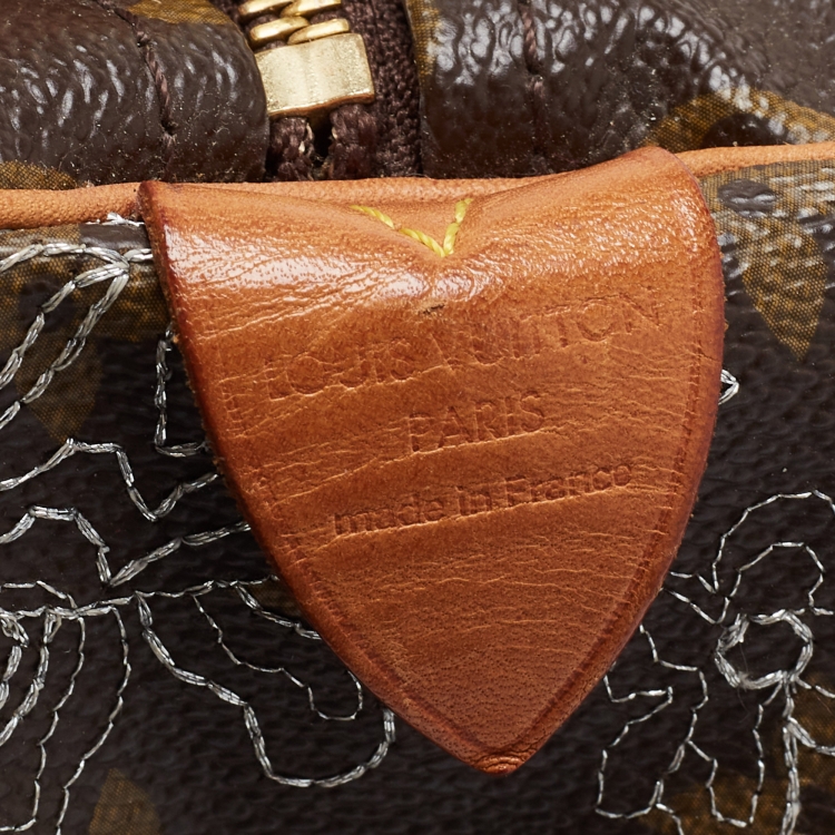Pre Owned Louis Vuitton Monogram Canvas Limited Edition Dentelle Speedy 30